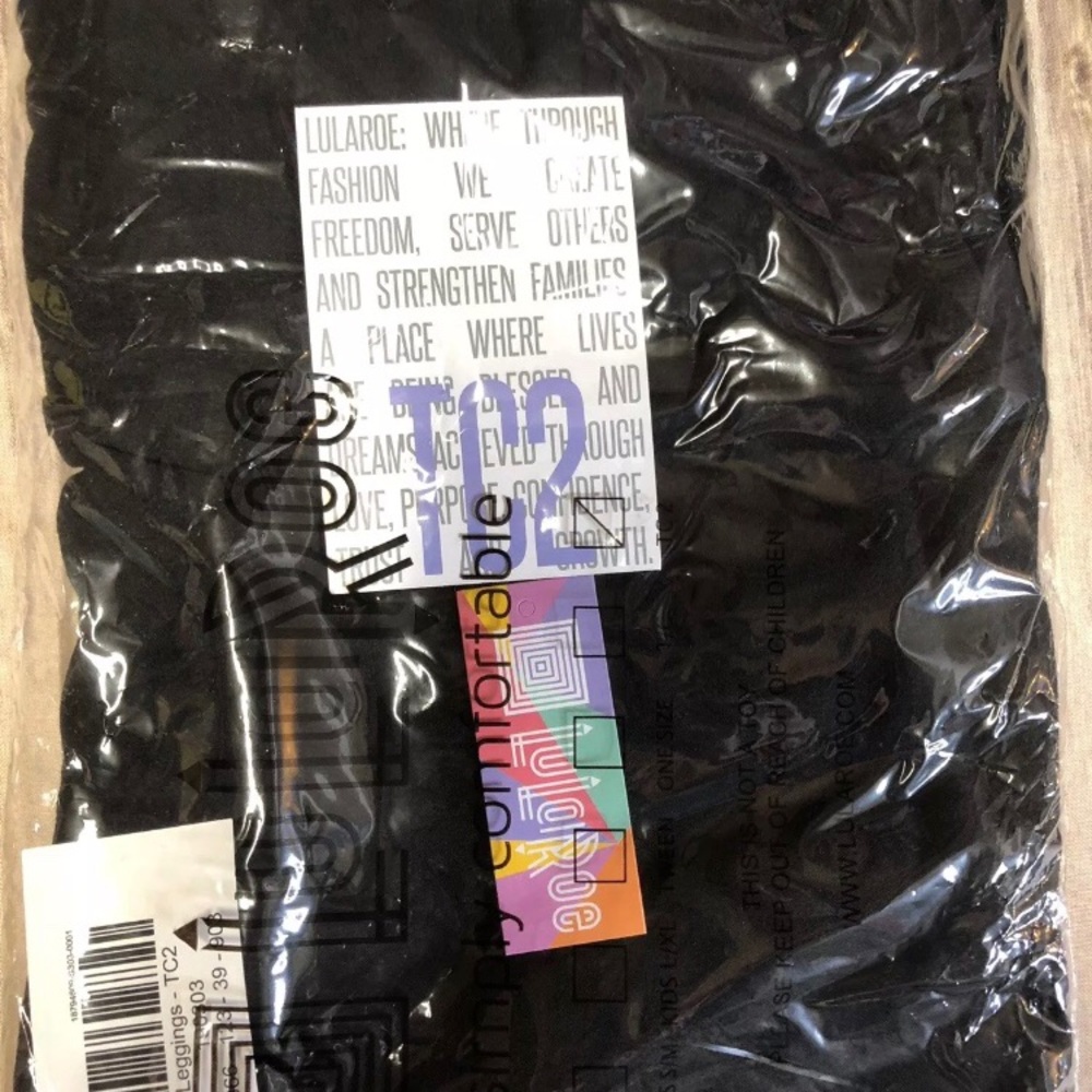 LLR TC2 Leggings Solid BLACK Tall/Curvy LuLaRoe